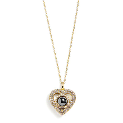 Personalized PavĂ© Heart Necklace
