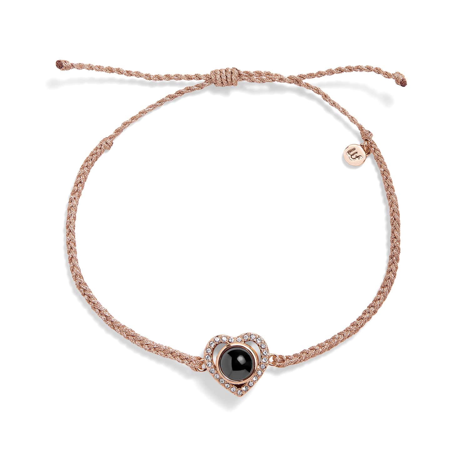 Personalized PavĂ© Heart Photo Bracelet