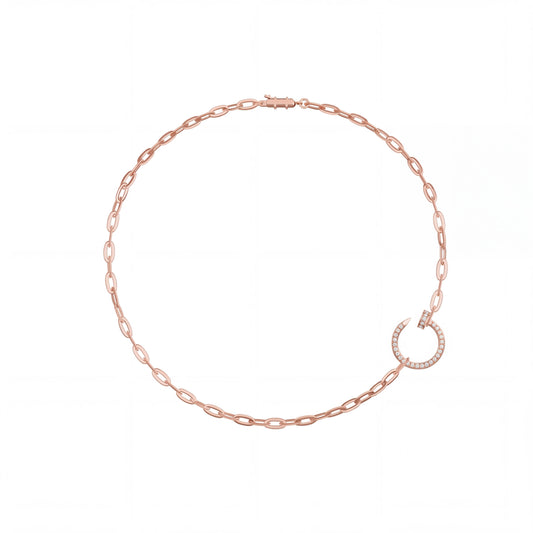 Juste Un Clou Link Cubic Zirconia Necklace
