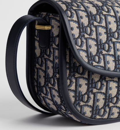 Women's Medium Médaillon Flap Bag With Blue Jacquard And Signature Clasp
