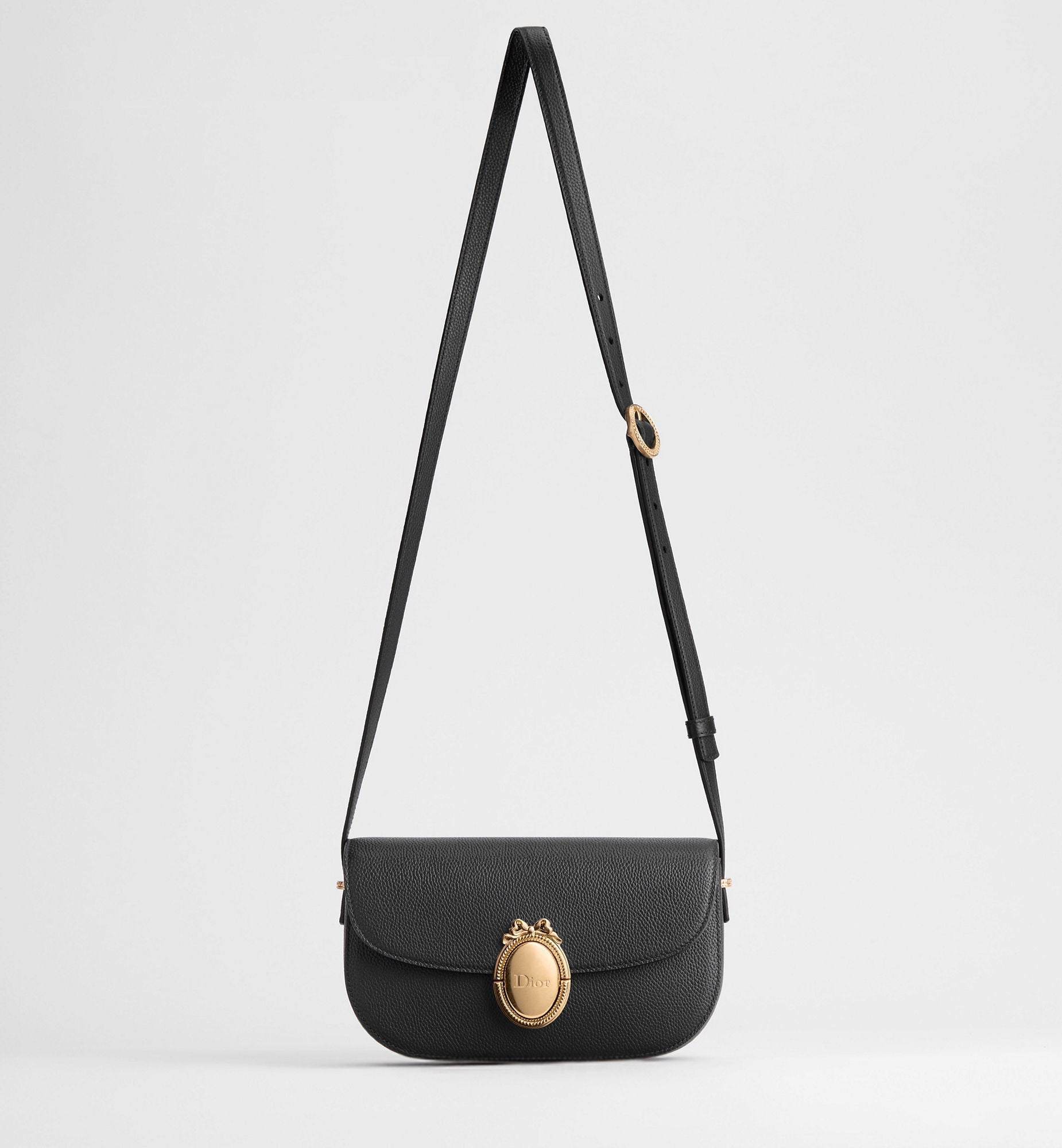 Women's Small Médaillon Flap Bag With Grained Calfskin And Dior Clasp