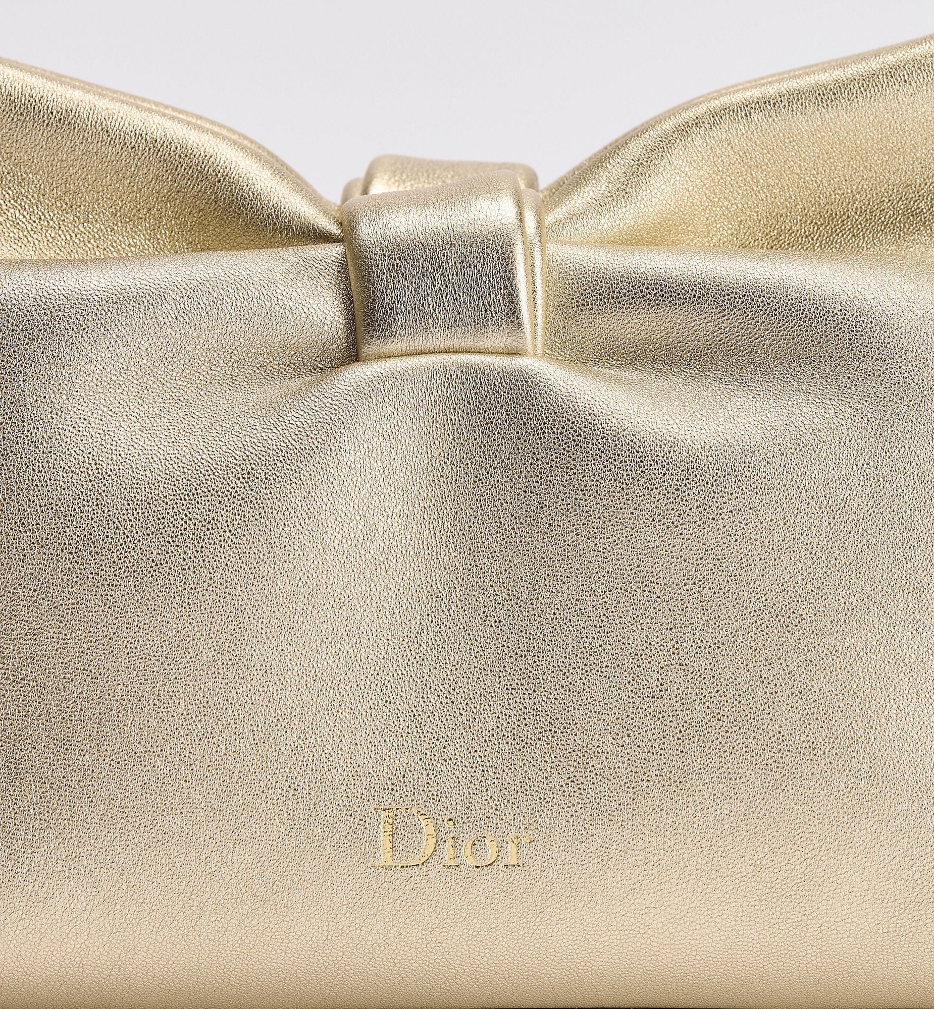 Women's Small Bow Bag With Mekong Laminated Lambskin And Chain Strap