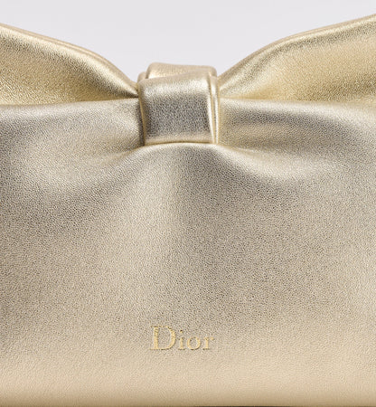 Women's Small Bow Bag With Mekong Laminated Lambskin And Chain Strap