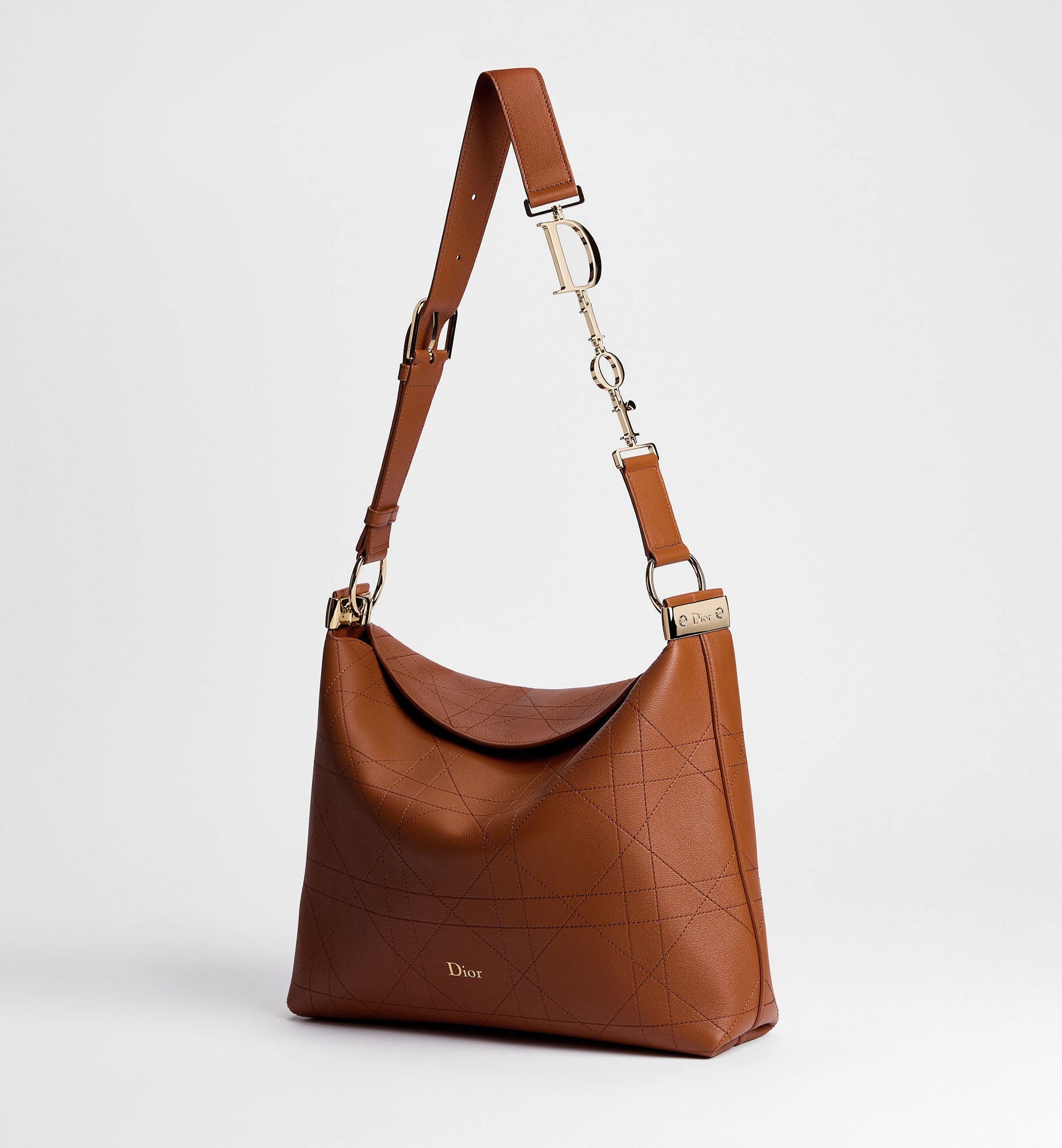 Women's Medium Tote Bag With Marron Bobby Flat Macrocannage Grained Calfskin