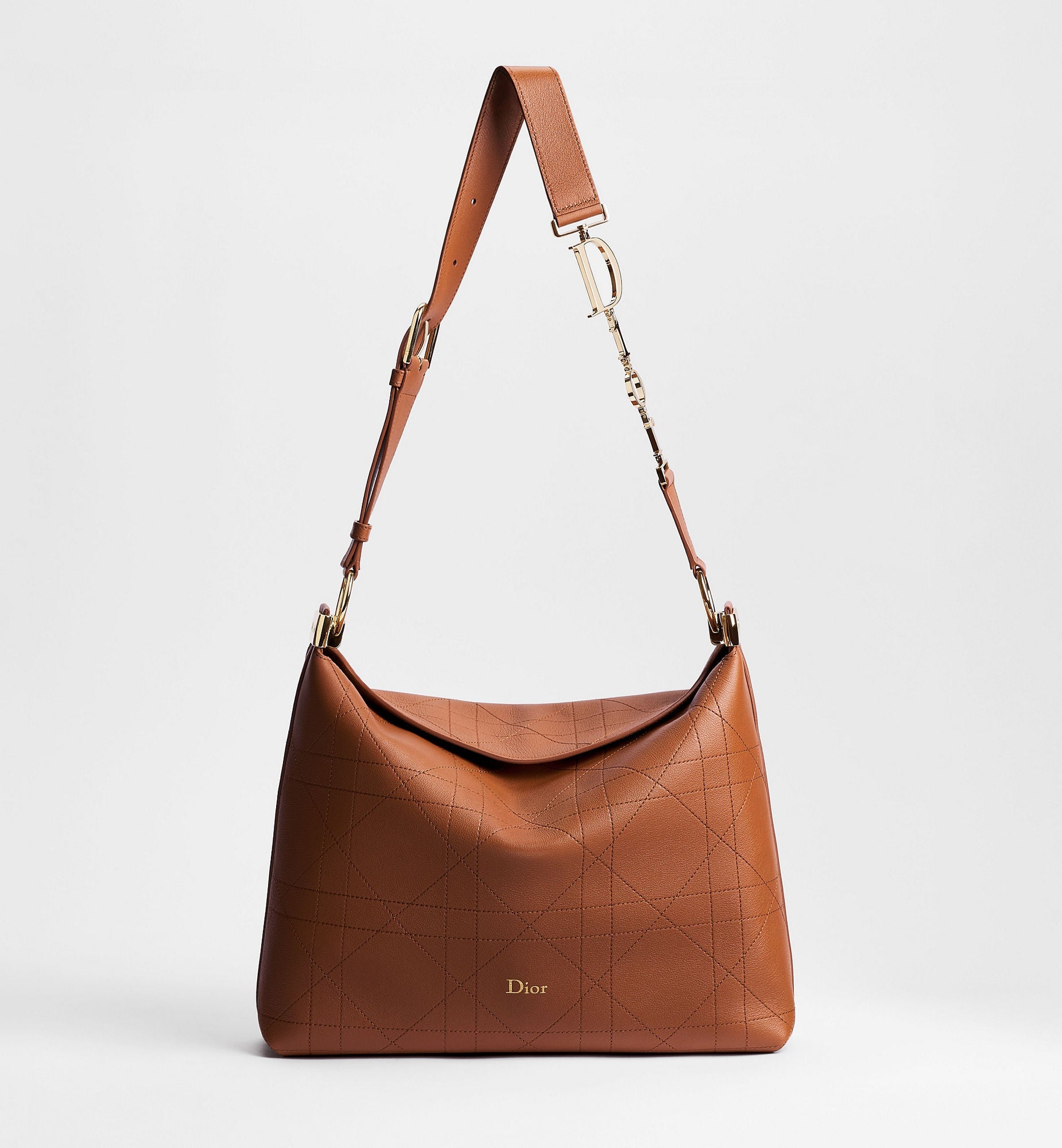 Women's Medium Tote Bag With Marron Bobby Flat Macrocannage Grained Calfskin