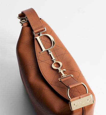 Women's Medium Tote Bag With Marron Bobby Flat Macrocannage Grained Calfskin