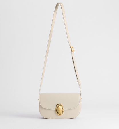Women's Small Médaillon Flap Bag With Grained Calfskin And Médaillon Clasp