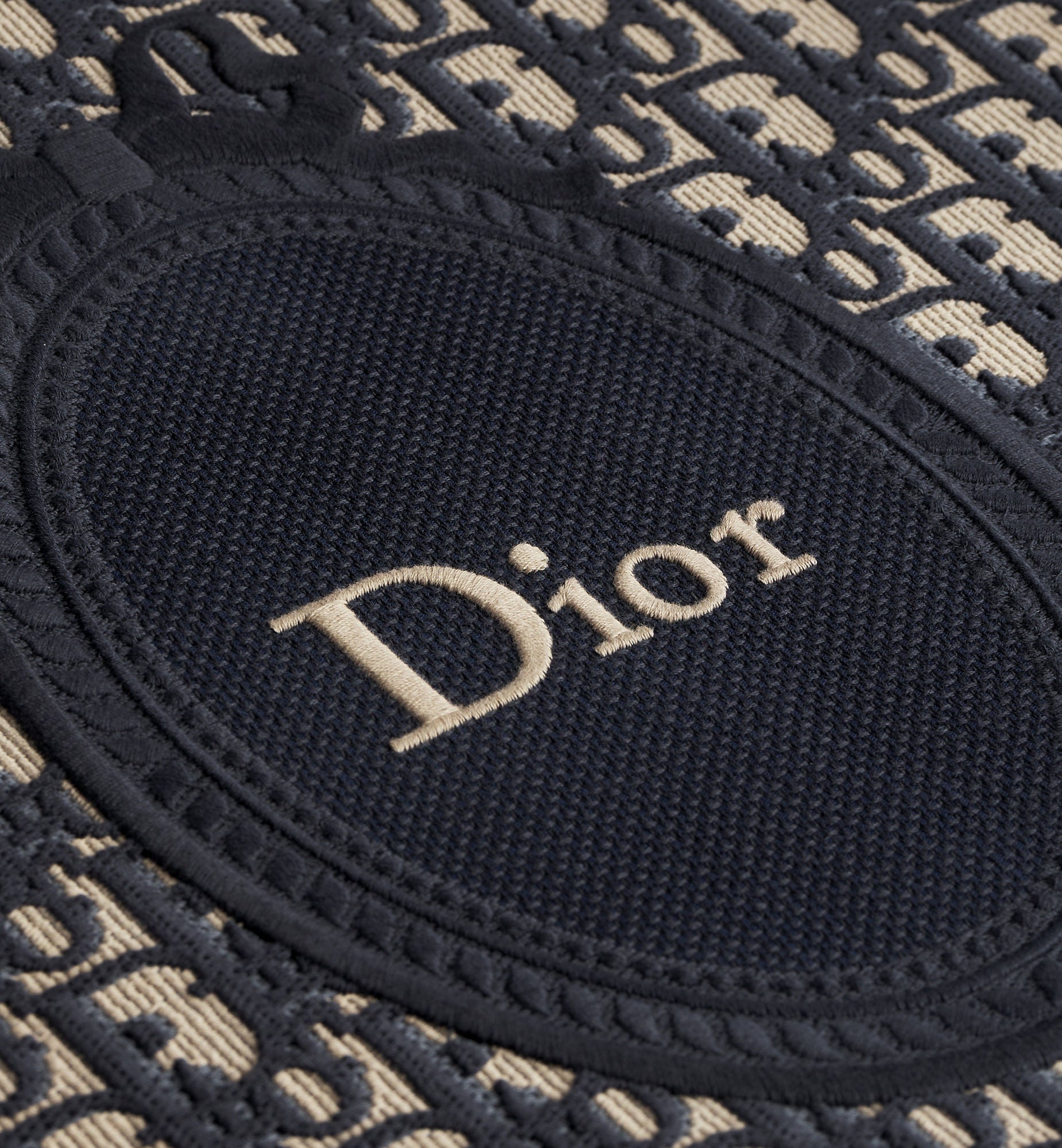 Medium Dior Book Tote With Blue Oblique Jacquard And Embroidered Médaillon