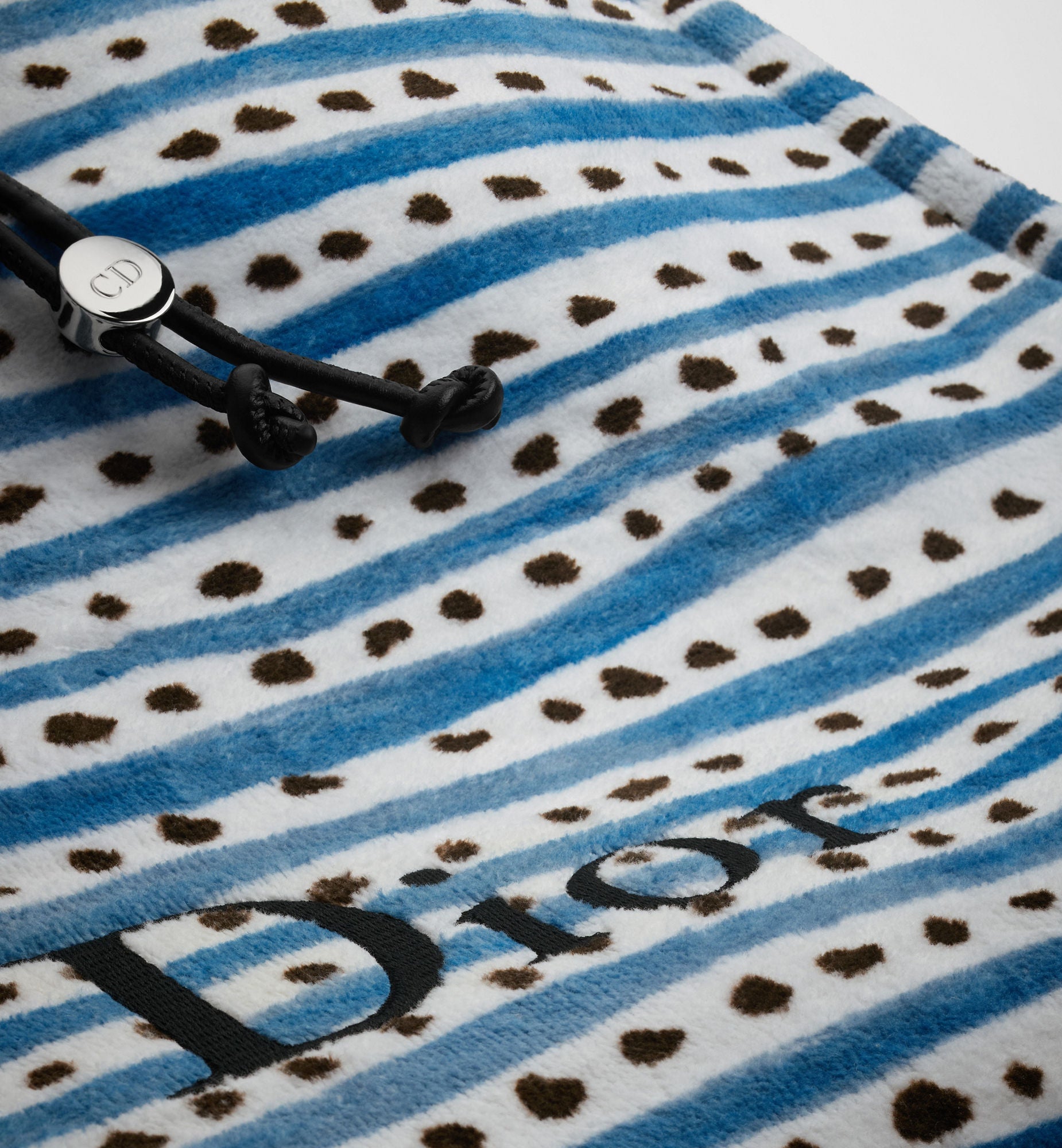 Medium Spongy Book Tote With Striped Fabric And Removable Pouch