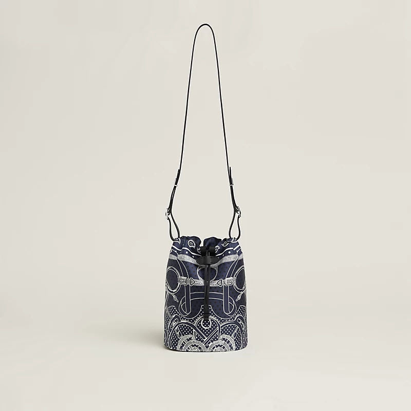 Women's Lassoie Bag With Eperon D'Or Bandana And Swift Calfskin Drawstring Closure