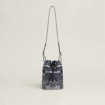 Women's Lassoie Bag With Eperon D'Or Bandana And Swift Calfskin Drawstring Closure