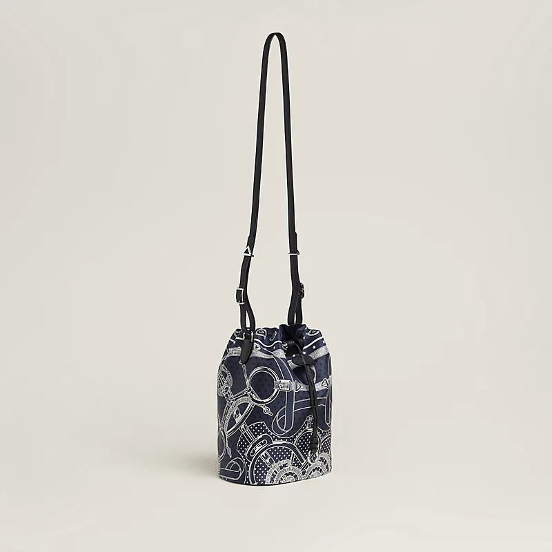 Women's Lassoie Bag With Eperon D'Or Bandana And Swift Calfskin Drawstring Closure
