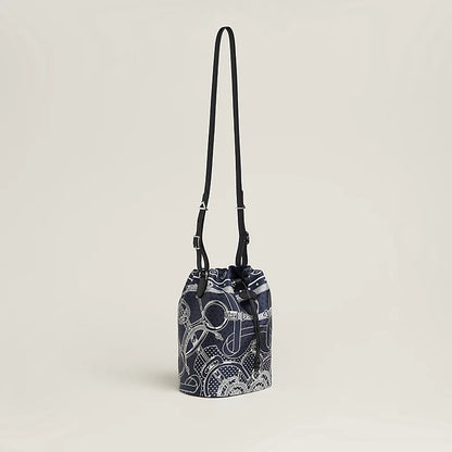Women's Lassoie Bag With Eperon D'Or Bandana And Swift Calfskin Drawstring Closure