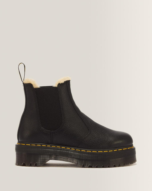 2976 Faux Fur Lined Platform Chelsea Boots
