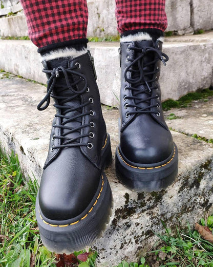Jadon Boot Leather Faux Fur Lined Platforms