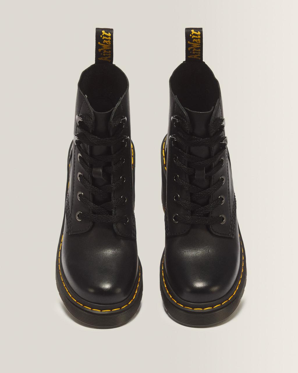 Jesy Sendal Leather Lace Up Flared Heel Boots