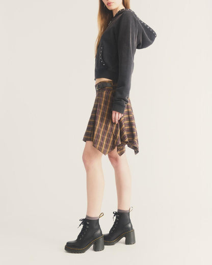 Jesy Sendal Leather Lace Up Flared Heel Boots