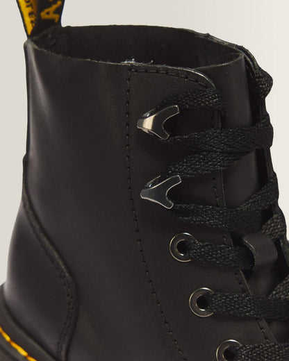 Jesy Sendal Leather Lace Up Flared Heel Boots