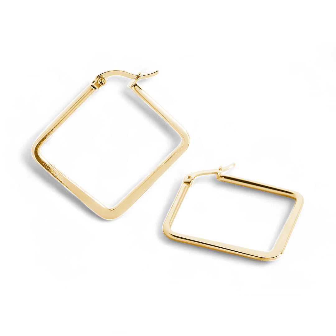 Geometric Girl Boss Hoop Earrings
