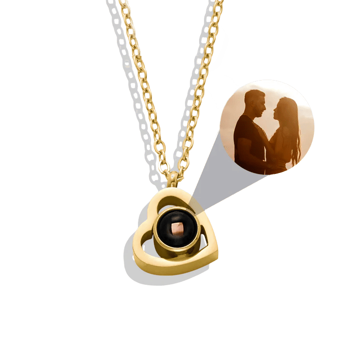 Personalized Heart Photo Necklace