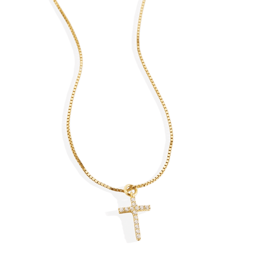 Pave Cross Necklace