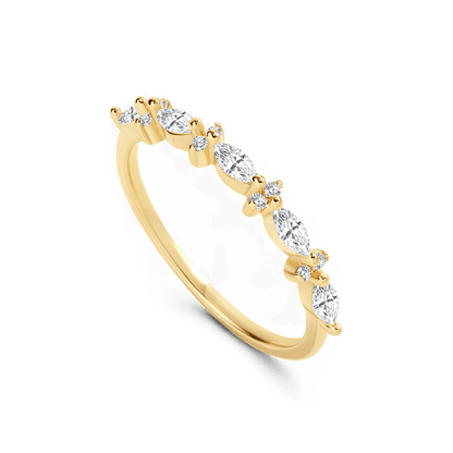 Marquise and Round Diamond Ring