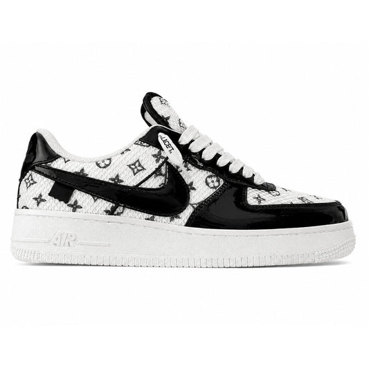 LV x Nike Air Force 1 Black White Monogram Sneaker