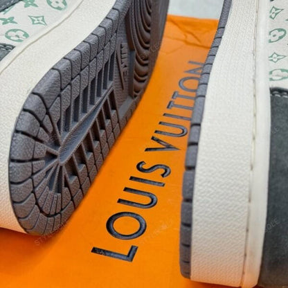 Louis Vuitton x Nike Air Jordan 1 Low â€œGreen Monogram Suedeâ€ (Custom)