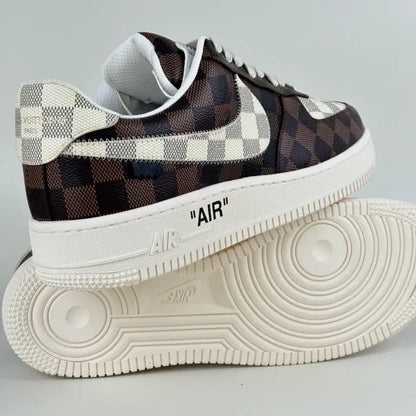 Louis Vuitton x Nike Air Force 1 â€˜Damier Brown/ Whiteâ€™