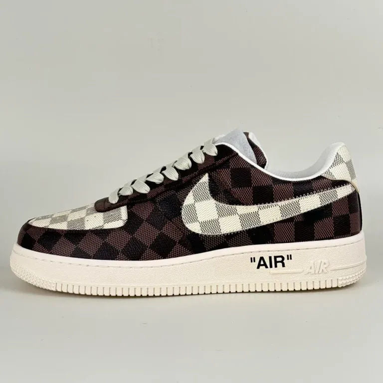 Louis Vuitton x Nike Air Force 1 â€˜Damier Brown/ Whiteâ€™