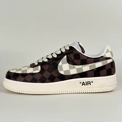 Louis Vuitton x Nike Air Force 1 â€˜Damier Brown/ Whiteâ€™