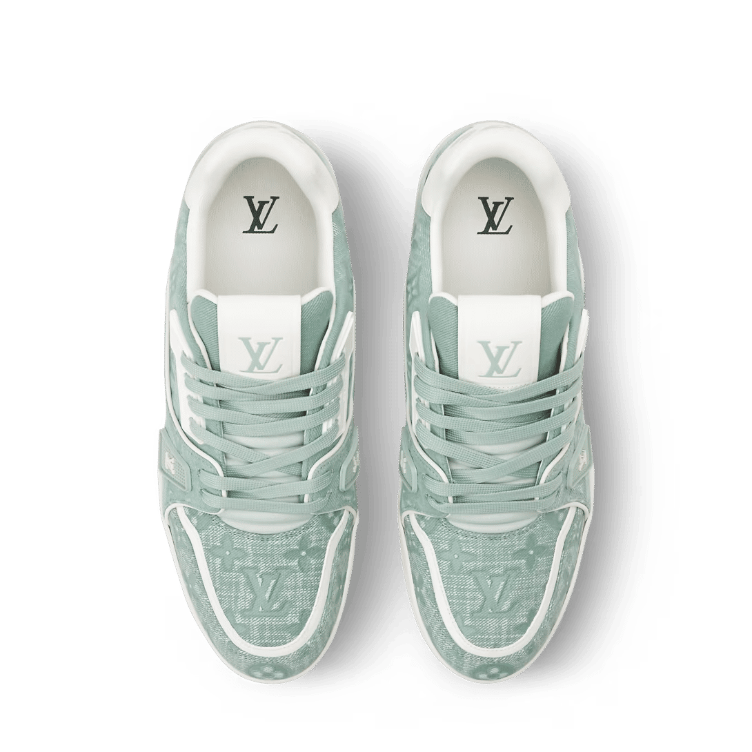 LV Trainer Green Canvas
