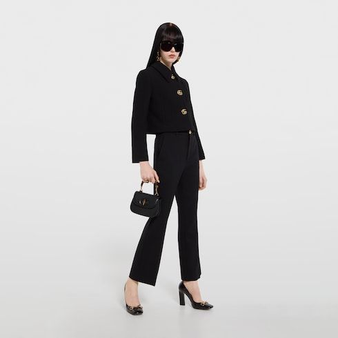 Women's Mini Bamboo 1947 Bag With Soft Grainy Leather And Click Closure