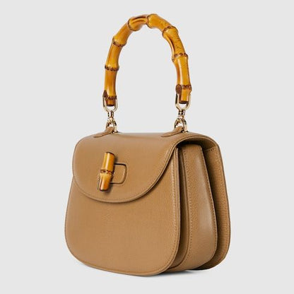 Women's Small Bamboo 1947 Bag With Soft Grainy Leather And Click Closure