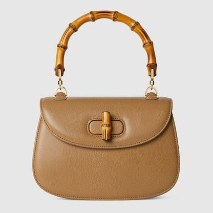 Women's Small Bamboo 1947 Bag With Soft Grainy Leather And Click Closure