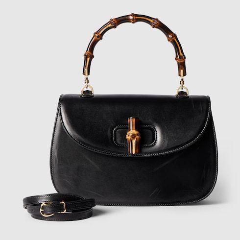 Women's Medium Bamboo 1947 Bag With Full Grain Leather And Bamboo Handle