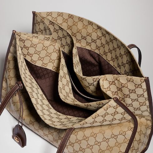 Women's Large Londra Tote Bag With GG Canvas And Zip Compartment