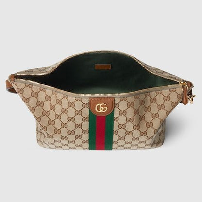 Medium Vanity Top Handle Bag With GG Canvas And Leather Trim