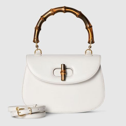 Women's Small Bamboo 1947 Bag With Soft Grainy Leather And Click Closure