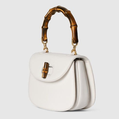 Women's Small Bamboo 1947 Bag With Soft Grainy Leather And Click Closure