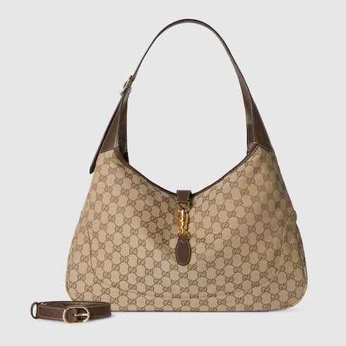 Men's Large Crossbody Bag With GG Canvas And Piston Closure