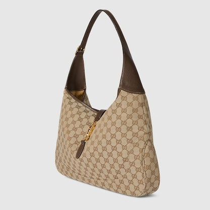 Men's Large Crossbody Bag With GG Canvas And Piston Closure