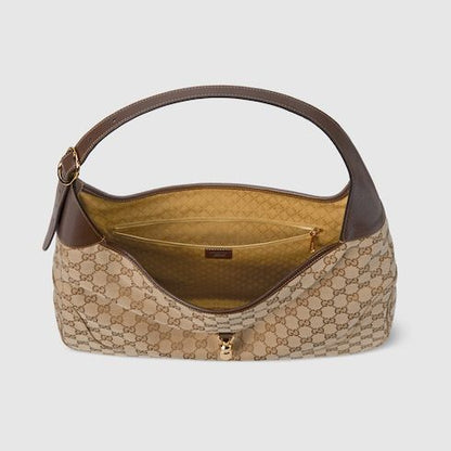 Men's Large Crossbody Bag With GG Canvas And Piston Closure
