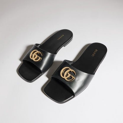 Women's Slide Sandal with Double G