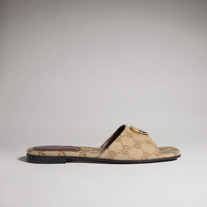 Women's Slide Sandal with Double G