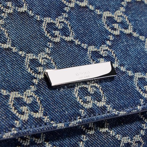 Small Pouch With Strap And Denim