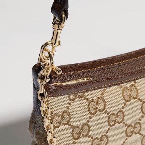 Gossip Small Shoulder Bag With GG Canvas