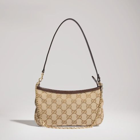 Gossip Small Shoulder Bag With GG Canvas