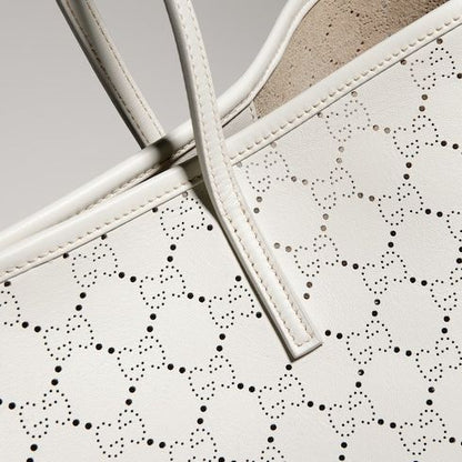 Tribeca Large Tote Bag With Perforated GG Leather