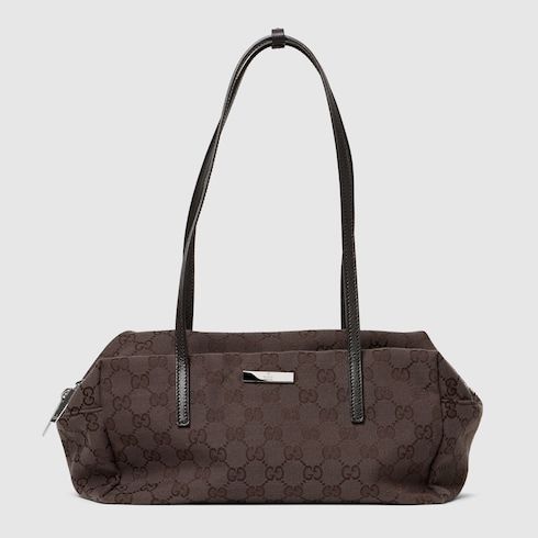 Medium Boston Bag With GG Canvas And Web